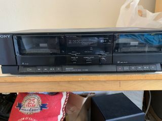 Sony Stereo Double Cassette Deck Tc - W295 With Belts