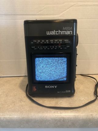 Vintage Sony Mega Watchman Fd - 510 Am/fm Tv