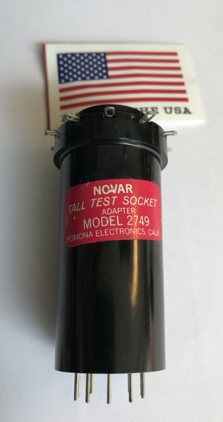 1 - Vintage Novar Pomona Electronics Test Socket Adapter,  Model 2749 9 - Pin Socket