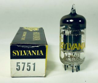 Vintage Nos Sylvania 5751 / 12ax7 / Ec833 / 7025 Pre Amp Vacuum Tube Usa