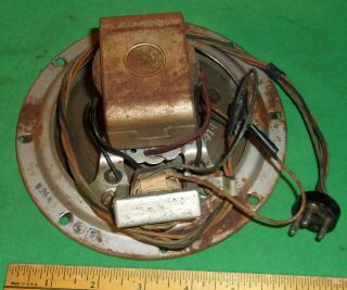 6 1/2 Inch Dynamic Radio Speaker 1.  6k Field W/ Output Tx 4 - Pin Cord & Plug 1930s