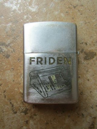 Neat C.  1959 Friden Stw - 10 Adding Machine Calculator Advertising Zippo Lighter