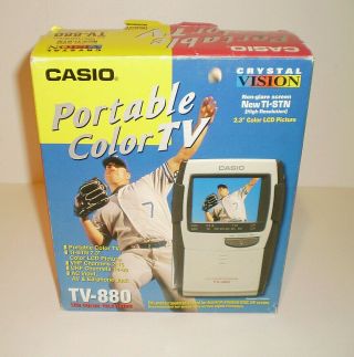 Portable Tv Vintage Casio Tv - 880 Lcd Color Television Box Prop