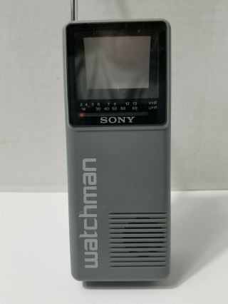 Sony Watchman Model Fd - 10a Portable Tv And W/ Batteries