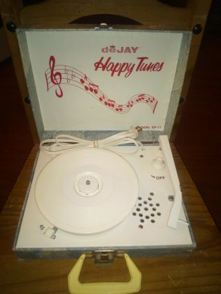 Dejay Happy Tunes Model Sp - 11 Denim Design Vintage Toy Record Player