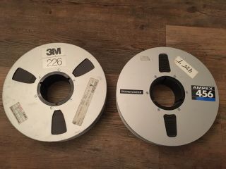 1,  3m 226 Or Ampex 456,  10.  5 " X 2 " Aluminum Reel To Reel Recording Tapes