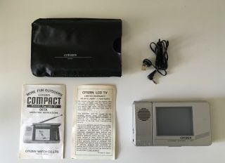Vintage Citizen Compact Pocket Lcd Tv Model 06 Ta Portable Collectible