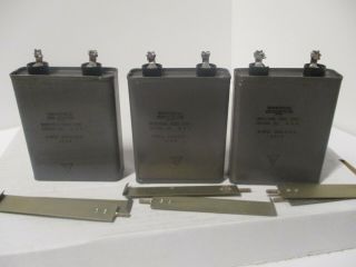 Industrial Cond.  Corp Oil Filled Capacitors (3) W/brackets 8 Mfd @ 1000vdc