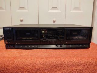 Sony Stereo Duel Cassette Deck Tc - Wr510 With Auto Reverse,