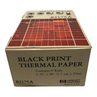 Hewlett Packard 82175A Black Print Thermal Paper 6 Roll Box 2.  25 