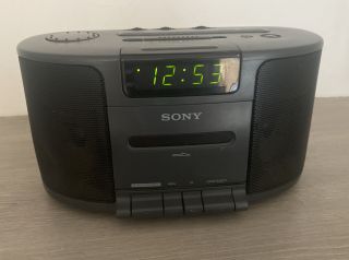 Sony Dream Machine Am/fm Clock Radio With Cassette Player & Dual Alarm Icf - Cs650