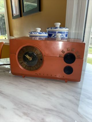 1954 Motorola 53c4 Antique Clock Radio