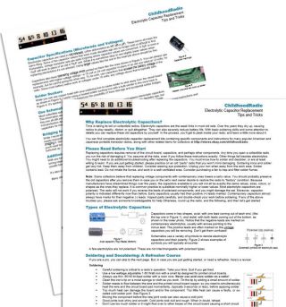 Philco T - 7 - 126 Transistor Radio Electrolytic Recap Parts & Color Instructions
