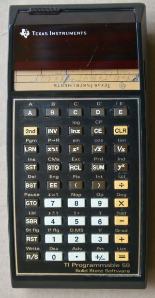 Texas Instruments Ti 59 Calculator With Rebuilt Battery Pack