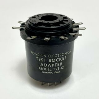 Vintage Pomona 12 - Pin Vacuum Tube Test Socket Adapter Tvs - 12 Compactron