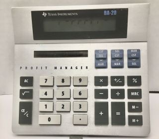 Vtg Texas Instruments Ba - 20 Profit Manager Calculator.  Partial Numbers