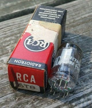 Vintage Nos/nib Rca 6t8 Vacuum Tube Tests 100 X 4,  Strong Tube