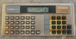 Vintage Casio Checkbook Calculator Model Cb - 100