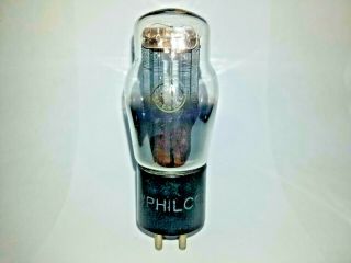 Philco Type 80 Rectifier Tube Engraved Smooth Blk Plts Hang Fil Barrel Gtr