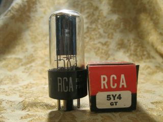 Vintage Rca Nos Nib 5y4gt Vacuum Tube Black Plate Bitmatic