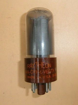 Raytheon Jan - Crp 6v6gty Smoked Glass Brown Base Tube Very Strong