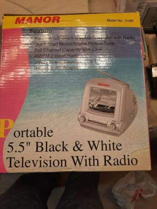 Black And White Portable Tv