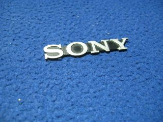 Vintage Sony Color Tv Logo - Emblem - Badge - Label Metal _