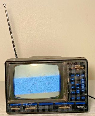 Action Mini Television,  Portable 5 " Inch Black And White