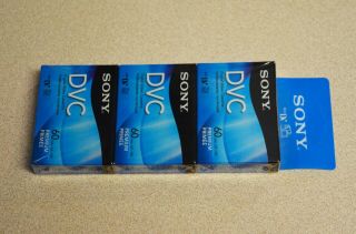 Sony Dvc Mini - Dv 60 3 - Pack Premium Blank Tapes Digital Video Cassettes Dvm60prr/