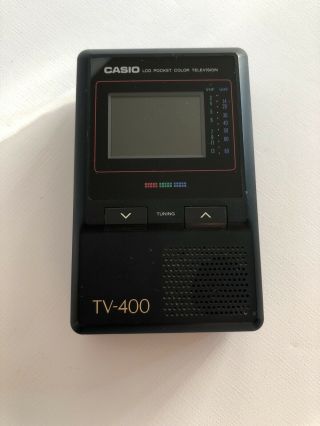 Casio Tv - 400t Lcd Pocket Color Tv Vhf Uhf Handheld Portable Tv Parts