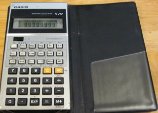 Vintage Casio Fx - 250 Scientific Calculator With Case - Silver