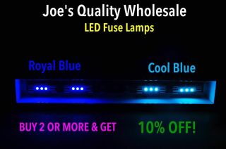 (5) Led Fuse Lamps 8v - Blue/sx Receiver/vintage/stereo/meter Dial Pioneer