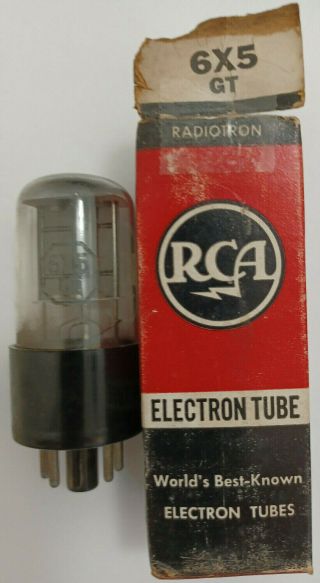 6x5gt Nos Vacuum Tube Rca Full - Wave Rectifier
