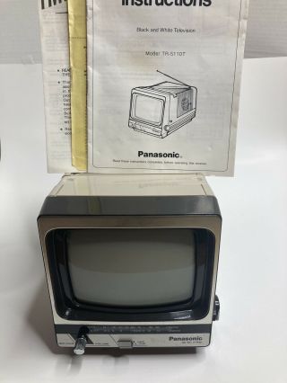 Vintage 1984 Panasonic 5 " Portable Tv Tr - 5110t Please Read.