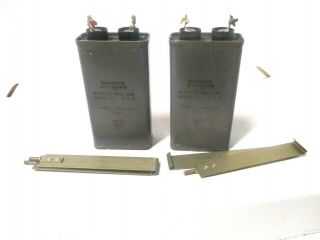 Industrial Cond.  Corp Oil Filled Capacitors (2) W/brackets 4 Mfd @ 1000vdc