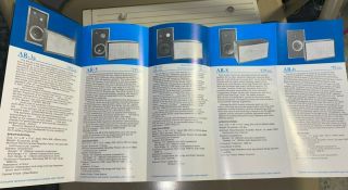 1974 Acoustic Research Preferred By Professionals Brochure Ar - 3a Ar - 5 Ar - 8,