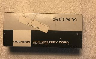 Vintage Sony Television Car Battery Cord Dcc - 2aw Fits 8 - 301w Stabilizer Nos