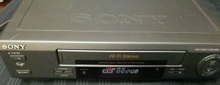 Sony Slv - 662hf Vhs Video Cassette Player Recorder Vcr Hifi 19 Micron Head