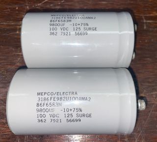 Phase Linear 700 Series Ii Mepco/electra Capacitors 9800mfd 100vdc Untesed