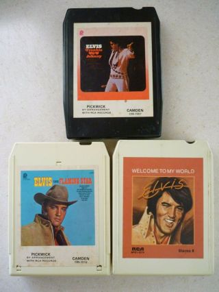 Vintage Elvis Presley 8 - Track Tape Cartridges (x3) Flaming Star Frankie&johnny