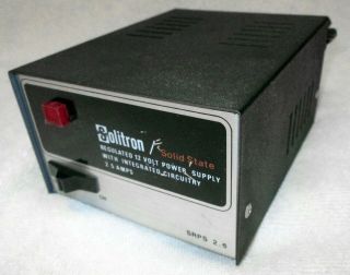 Vintage Solitron 12vdc 2.  5a Regulated Bench Power Supply,  Srps 2.  5,  Great