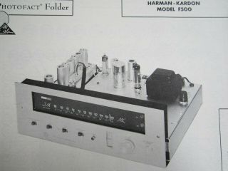Harman Kardon F500 Tuner Receiver Photofact