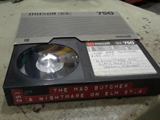 Maxell Ex750 Beta Betamax Tape Blank The Mad Butcher Nightmare On Elm St 4