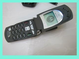 Motorola Digital 60i (c) Silver Flip Cell Phone With Battery And Charger