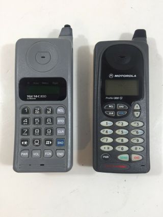 Vintage Motorola Profile 300 & Tele Tac 200 Cell Phones