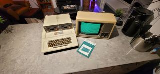 Apple 2 Plus Personal Computer W/ 2 Drives And Apple 3 Monitor