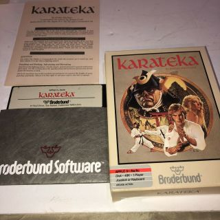 Vintage Karateka Broderbund Software Apple Ii,  E C Box