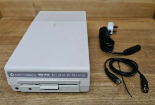 Commodore 1570 Disc Drive Fully Including Mains & Serial Cable