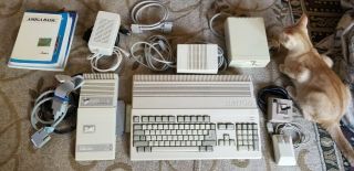 Commodore Amiga 500 With A500 - Hd,  External 3.  5 Disk Drive,  And More