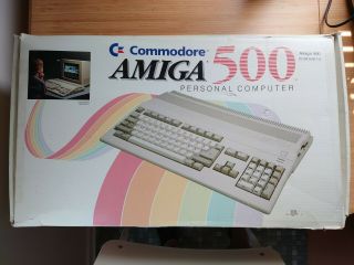 Commodore Amiga 500 With Amiga Lake Optical Mouse,  Power Supply & Gotek